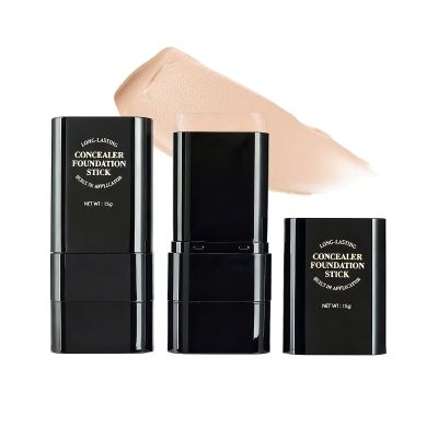 2 in 1 Dual-Ended Long-Lasting Concealer Foundation Stick,Lightweight, Buildable, Long-Lasting Concealer Stick,Full Coverage Foundation stick,Natural Finish,Moisturizing(02# NATUREL)