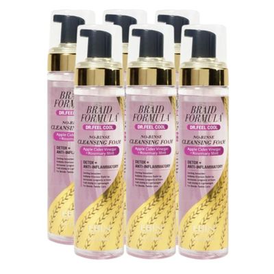 Cleanser - 6x Dr. Feel Cool No-Rinse Cleansing Foam 250ML Bundle by EBIN NEW YORK  Apple Cider Vinegar with Rosemary Mint Formula for Scalp Refresh and Braid Care  Gift Set (6 Items)