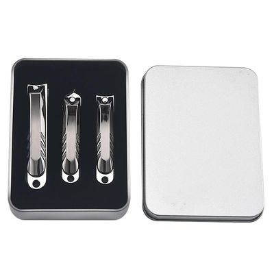 Box Mounted Die-Casting Nail Clippers, 3-Piece Set, Household Trimming