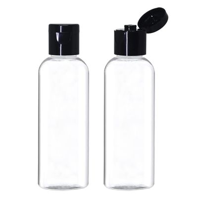 100ml Empty Clear Plastic Bottles Refillable Travel Size Cosmetic Containers Small Squeeze Bottles With Black Flip Cap For Toiletries, Shampoos, Lotions, Creams (Pack Of 3)