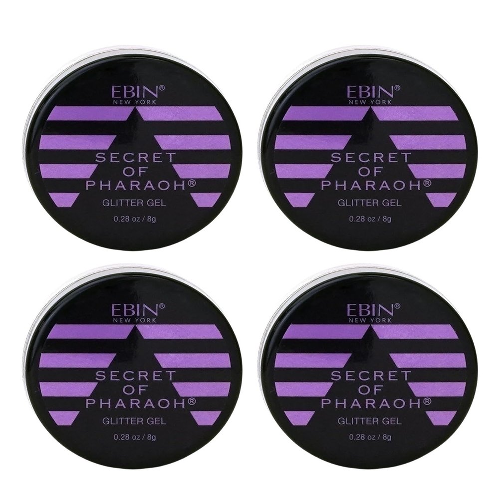 Hair Glitter for Kids  4X Secret of Pharaoh Lavender Sparkle Bundle by EBIN NEW YORK  Multipurpose Hair and Face Glitter Gel for Styling, Makeup, and Body Decoration  Gift Set (4 Items)