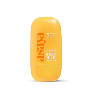 As-aya Sheer Milk Sunscreen SPF 50 PA++++ with Vitamin C and Niacinamide, Non-Greasy, Quick-Absorbing, for Oily and Sensitive Skin 50ml