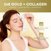 Clear Beauty 24K Gold & Collagen Face Mask  Firming & Moisturizing Sheet Masks For Radiant Glow & Smooth Texture  Dermatologist Tested, Anti-Aging, Korean Skin Care  Vegan Clean Beauty  5 Count view 2