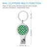 Christmas Snowman Green Nail Clippers Keychain with Nail Clipper and Bottle Opener Party Favors view 2