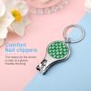Christmas Snowman Green Nail Clippers Keychain with Nail Clipper and Bottle Opener Party Favors view 4