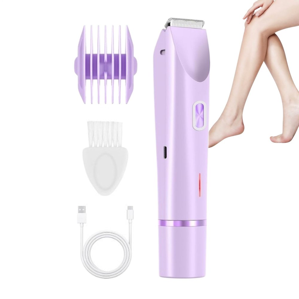 Bikini Trimmer - 1 Inch Waterproof Electric Groomer for Smooth Shaving, Gentle Comfort with Rechargeable Function, Ladies Razor for Pubic Skin Legs Underarm Beauty Care, Portable Travel Kit