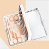 Stainless Steel Rose Gold Nail Clipper Set, Large Clippers, 22 Piece, Household Tools view 3