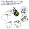 Nail Clippers Key Chain Toenail Clippers for Men Women with Keychain Pineapples Tropical Palm Branch Black Fingernail Clipper view 3
