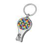 Nail Clipper Bottle Opener Keychain (Autism Awareness Puzzle) view 1
