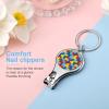 Nail Clipper Bottle Opener Keychain (Autism Awareness Puzzle) view 4