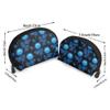 Burning blue rose Cosmetic Bag for Women Makeup Bags 2 Pcs Toiletry Pouch Travel Accessories Gifts view 2
