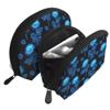 Burning blue rose Cosmetic Bag for Women Makeup Bags 2 Pcs Toiletry Pouch Travel Accessories Gifts view 3