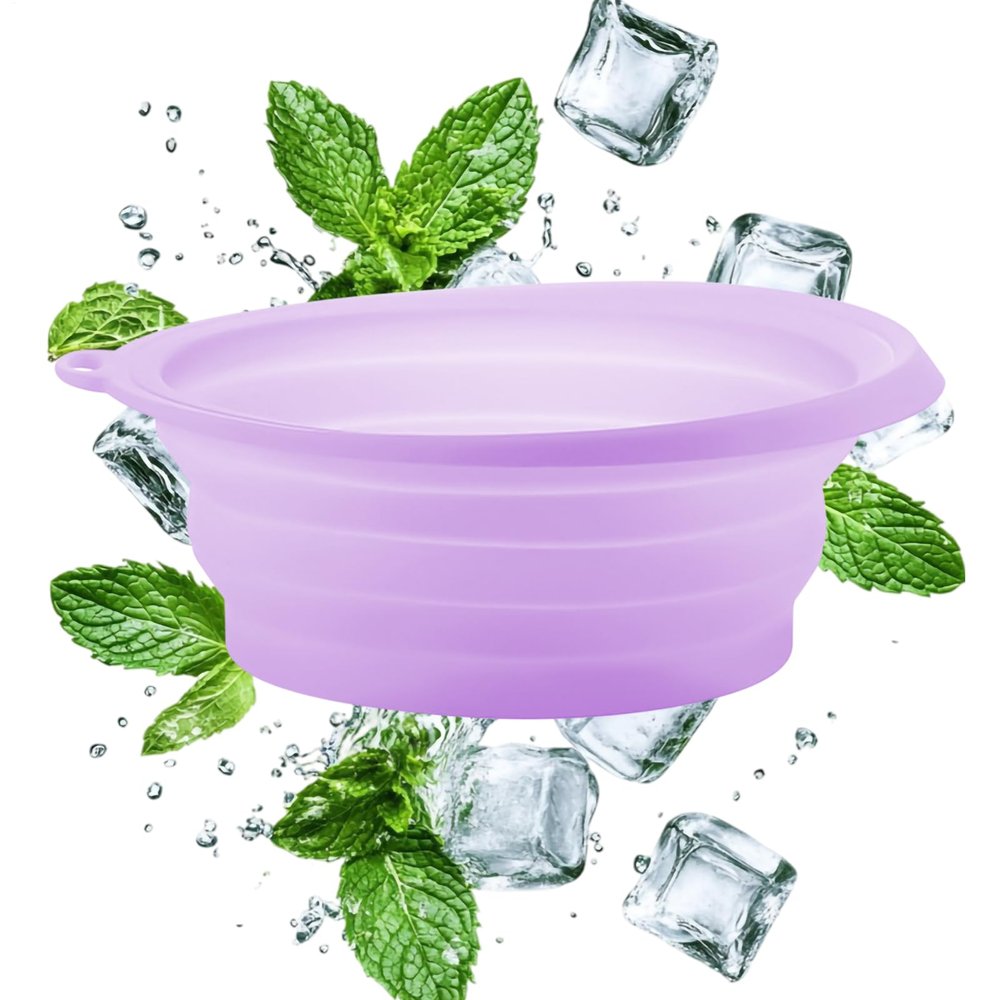 Face Ice Bath Bowl - Foldable Silicone Cold Plunge Mold for Skin Refreshing, Reusable Facial Beauty Spa Tool with Cooling , Ideal for Home Bathroom, Skincare Routine, and Daily Relaxation