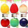 6 PCS Bee Lip Balm Fruit Pot,Honey Lip Balm Lip Mask,Propolis Moisturizing Lip Sleeping Mask Reduces Lip Lines,Hydrating Prevention Dry and Cracked Lip Scrubs Exfoliator view 1
