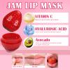 6 PCS Bee Lip Balm Fruit Pot,Honey Lip Balm Lip Mask,Propolis Moisturizing Lip Sleeping Mask Reduces Lip Lines,Hydrating Prevention Dry and Cracked Lip Scrubs Exfoliator view 3