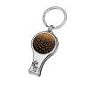 Nail Clippers with Key Chain Nail Cutter for Men Women Multifunction (Gold Black Glitter Cheetah Leopard Print) view 1