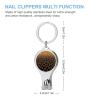 Nail Clippers with Key Chain Nail Cutter for Men Women Multifunction (Gold Black Glitter Cheetah Leopard Print) view 2