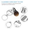 Nail Clippers with Key Chain Nail Cutter for Men Women Multifunction (Gold Black Glitter Cheetah Leopard Print) view 3