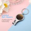 Nail Clippers with Key Chain Nail Cutter for Men Women Multifunction (Gold Black Glitter Cheetah Leopard Print) view 4