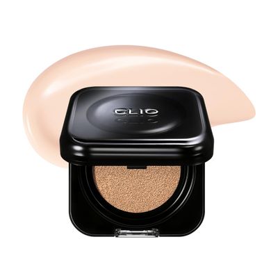 CLIO Kill Cover Founwear Cushion Foundation, Flawless Full Coverage with Matte Finish, Covering Pigmentation and Blemish, Long-Lasting, Creamy Lightweight Texture, Korean Cushion (19C LIGHT)