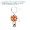 Nail Clippers for Men & Women Halloween Pumpkin Skull Spooky Witch Black Cat Nail Clipper Keychain Nail Bottle Opener Keychain view 2