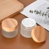 10g 15g 20g 30g 50g 60g Frosted Glass Cream Jar Empty Makeup Cosmetic Container With Wood Grain Lid For Face Cream Makeup view 3