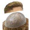 LYRICAL HAIR Toupee for Men Hair System Replacement Injected Poly Skin Mens Hairpiece Durable PU Wig for Men 7"X9" #2010 Light Ash Blonde+10% grey-120% Med-light to Medium Density view 1