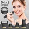 KINGTEE 5-in-1 Electric Bikini Trimmer for Women  IPX7 Waterproof Shaver, Cordless Body & Facial Razors for Women, Ceramic Blades, USB-C Rechargeable, Painless Hair Removal Kit (Black) view 4