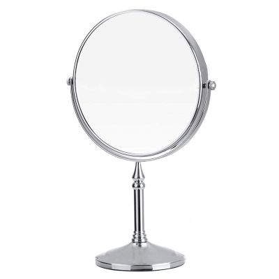 8 Inch Countertop Makeup Mirrors, Double Sided Brass Vanity Mirror, 1X and 3X/5X/7X/10X Magnifying, 360 Tabletop Cosmetic Shaving Mirrors