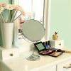 8 Inch Countertop Makeup Mirrors, Double Sided Brass Vanity Mirror, 1X and 3X/5X/7X/10X Magnifying, 360 Tabletop Cosmetic Shaving Mirrors view 2