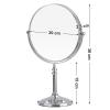 8 Inch Countertop Makeup Mirrors, Double Sided Brass Vanity Mirror, 1X and 3X/5X/7X/10X Magnifying, 360 Tabletop Cosmetic Shaving Mirrors view 4