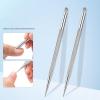 caralin Double Ended Cuticle Pusher Remover Cleaner Nails Art Dotting Pen Stainless Steel Manicure Pedicure Nails Art Care Tool view 4