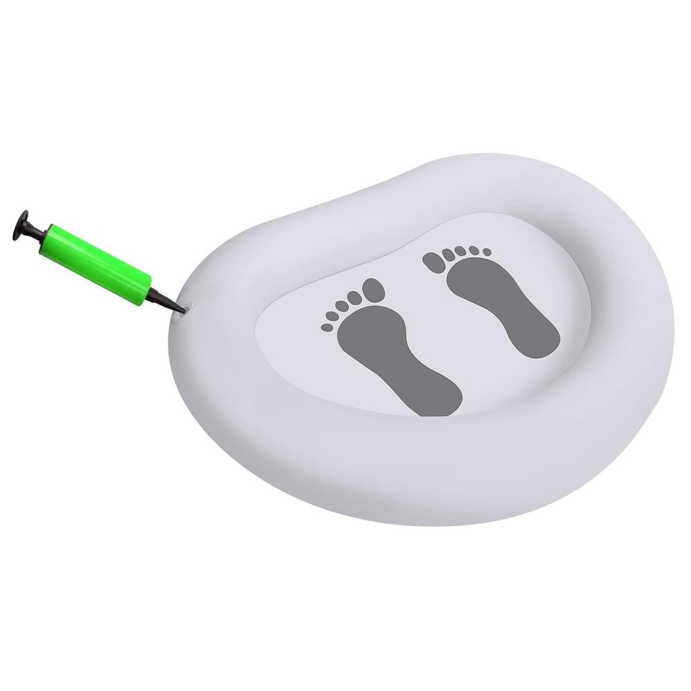 ANGESHA Inflatable Foot Bath Tub with Air Pumps Foot Soaking Bath Basin for Camping Beach Outdoor Use