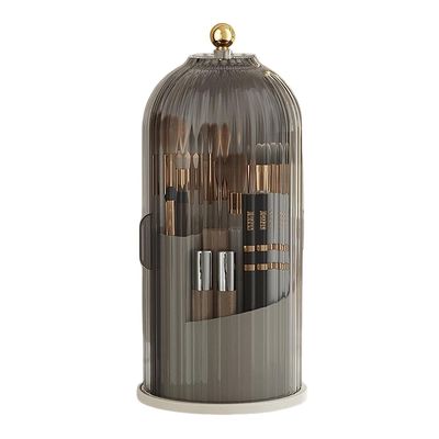 360 Rotating Makeup Brush Holder, 2025 New Makeup Organizer, Transparent, 360 Rotation Toothbrush Holders for Bedrooms, Vanities and Bathrooms (A)