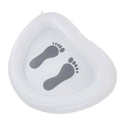 ANGESHA Portables Inflatable Foot Bath Basin with Manual Pumps for Sand Grass Debris Removal at Shore Camping Swim Area