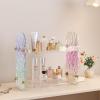 2-Tier Acrylic Display Shelf, Crystal Clear Cosmetic Organizer for Perfume & Skincare, 12.6x8.7x11.8 Inch Bathroom & Vanity Storage view 1