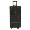 GDAE10 Large Capacity Hairdressing Case Mobile Makeup Train Case with Drawer,Beauty Salon Organizer for Hairstylist,Makeup Artist Trolley Cart Organizer,for Hair & Nail Tools (Black) view 1