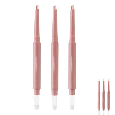 2-in-1 Under Eye Highlighter Stick -3pcs Double Head Highlight Pencil for Shining Daily Makeup, Silky-Smooth, Eye Makeup Tool (White + Brown)