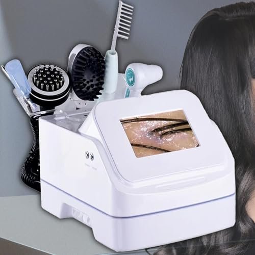 200x HD Scalp Hair Follicle Analyzer - 5-in-1 Scalp Care Device, Freeze Picture Feature, Universal Hair Health Detector for Home & Salon Use, 7-Inch Professional Tool
