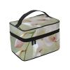 Birch Trees Prints Travel Makeup Bag Flip Portable Toiletry Bag with Handle for Women's Travel and Daily Use, Bell Orchid, One Size, Make-Up Pouch view 3