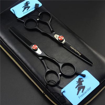 6.0 Inch Black Professional Salon Barber Hairdressing Scissors, Multifunctional Haircut Barber Shears Tools, Sharp and Precise, for Women, Men and Hairdressers