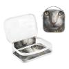 Bolaz 2 Pack Clear Cosmetic Bags with Handles-Exotic Ethnic Style Kitten, PVC Toiletry Bags Zipper Waterproof Portable Travel Storage Pouch view 3