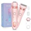 Livora Shaver for Women,Razor for Women,2 in 1 Wet & Dry Waterproof Razors,Silk Glide Pro Shaver with Removable Head for Leg Arm Underarm Bikini Area,Pink view 1