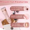 Livora Shaver for Women,Razor for Women,2 in 1 Wet & Dry Waterproof Razors,Silk Glide Pro Shaver with Removable Head for Leg Arm Underarm Bikini Area,Pink view 3