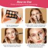 4pcs 2 in 1 Nose Contour Brushes U Shaped Fluffy Makeup Brush Flat Foundation Brush Angled Contouring Brushes Set for Defining Nose Shadow Face Sculpting Highlighting Women Makeup Beginners view 3