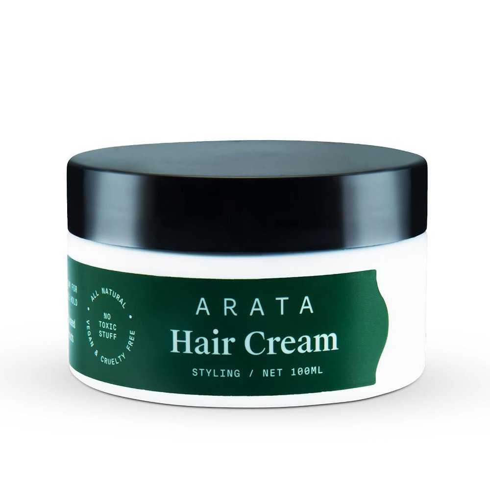 A.ra.ta. Styling Hair Cream (100 GM) | For All Hair Types | Boosts Moisture | Reduces Frizz & Tames Flyaways | Adds Soft Hold and Control.