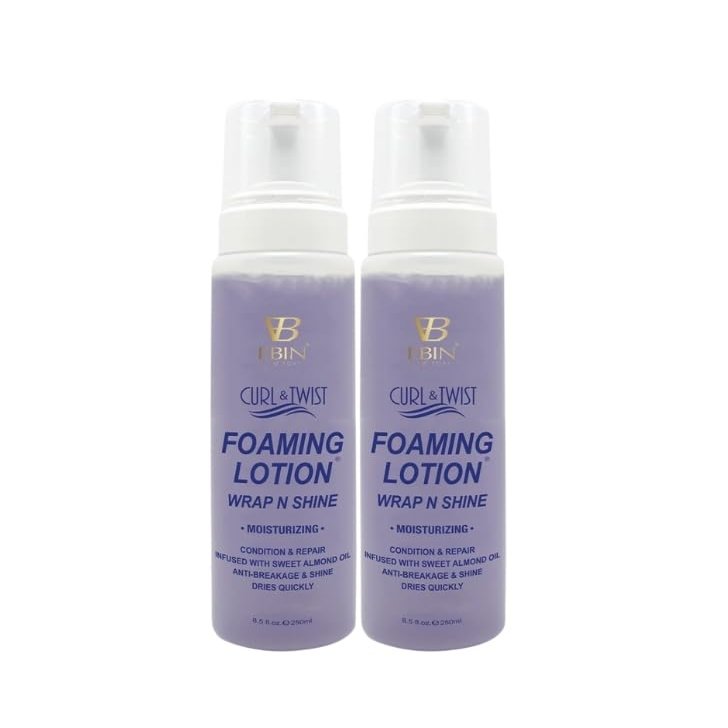 EBIN NEW YORK 2x Curl & Twist Foaming Lotion  Moisturizing bundle  Conditioning Styling Foam for Defined Twists, Braids, and Curls  Gift Set (2 Items)