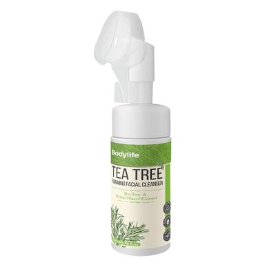 Bodylife Tea Tree Foaming Facial Cleanser, Deep Pore Cleanser with Witch Hazel, Oil Control Refreshing Face Wash, Gentle Acne Cleanser for Oily Skin