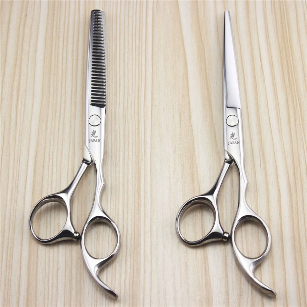6.0 Inch Silver Stainless Steel Barber Shears Scissors, Multifunctional Salon Hair Cutting Scissors Sets, Sharp and Precise for Women, Men and Hairdressers