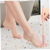 2Pcs Foot Scrub Brush Long Handled Soft Rubber Toe Scrubber Exfoliating Foot Scrubber for Shower Bathroom - Seniors Men Women, Rose view 2